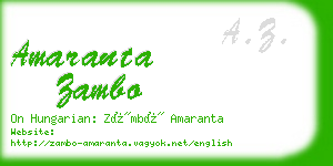 amaranta zambo business card